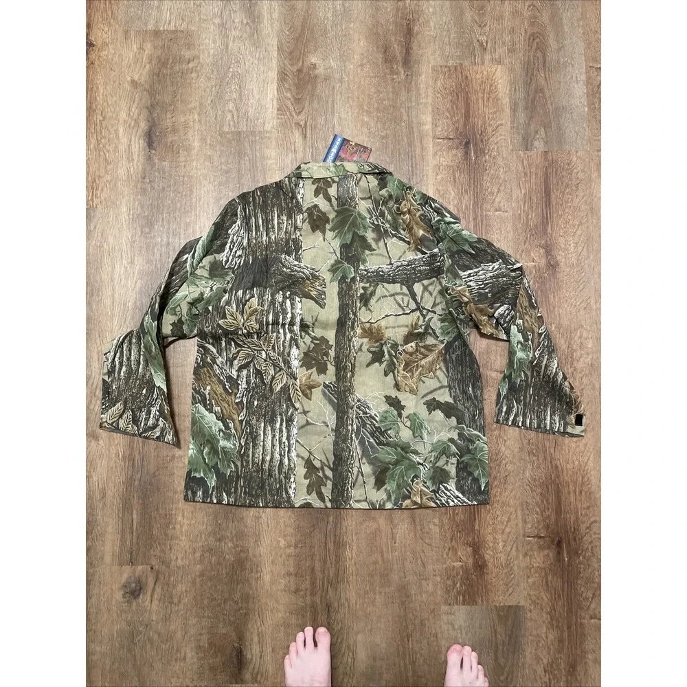 Realtree Liberty Camo Hunter Large Jacket Zip Lightweight Mesh NWT USA Men's